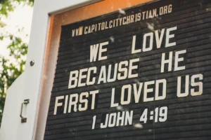 Church sign displaying biblical verse - Credits: pexels