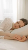 Calm woman sleeping in a - Credits: pexels