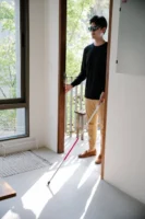 Blind man confidently enters a - Credits: pexels