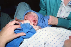 A newborn baby immediately after - Credits: pexels